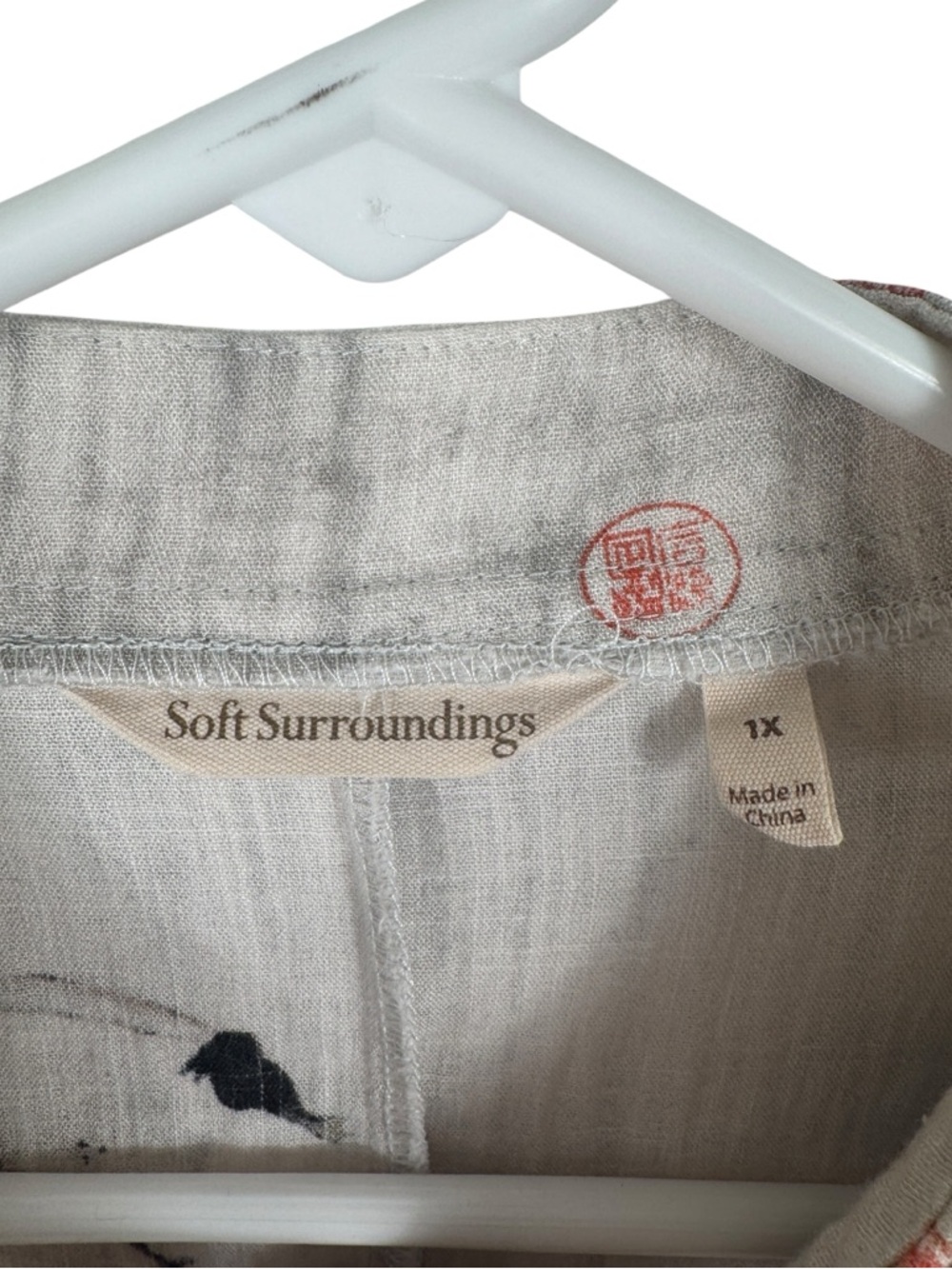 Soft Surroundings Song Dynasty Tunic Shirt, Size 1X - Picture 5 of 8